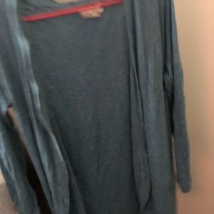 Blue cardigan. Never worn. Small